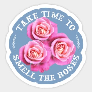 Pretty Pink Roses Women Gardeners Teens Floral Flower Lovers Sticker